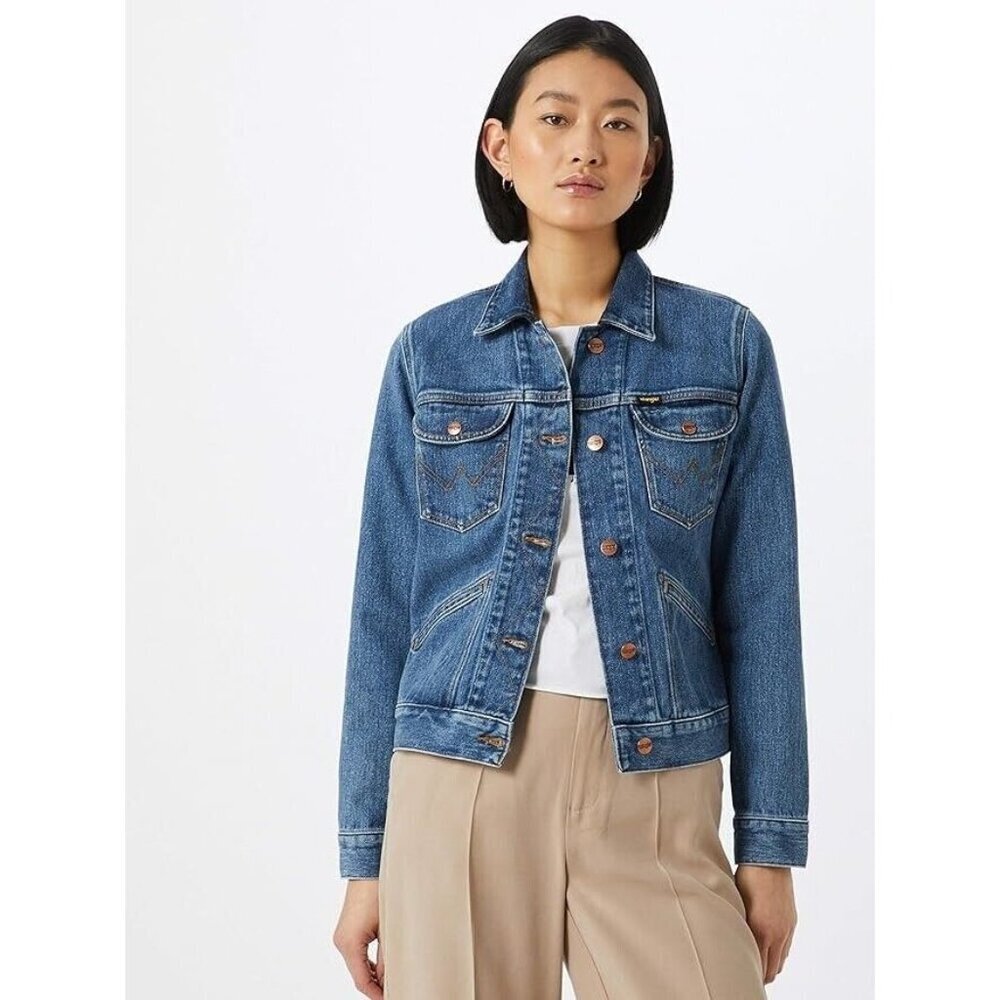 Wrangler Icons XS 124WJ Western Rigid Denim Blue Jean Jacket